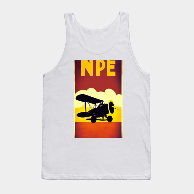 Vintage Airplane Poster Tank Top by BryanWhipple